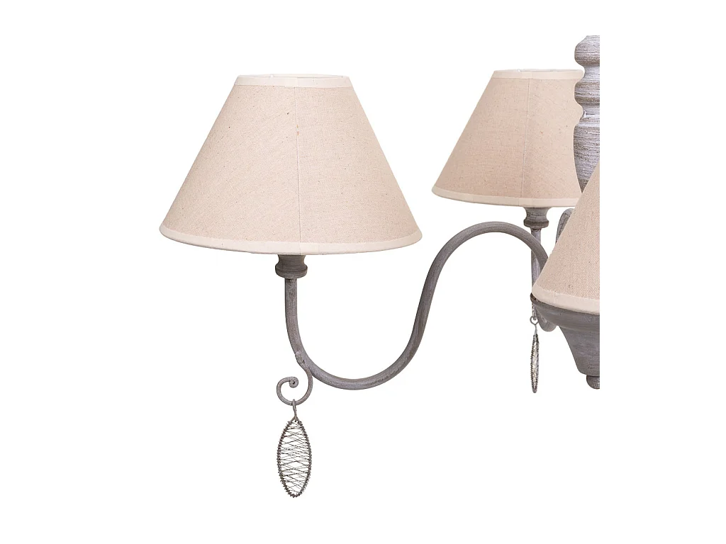 Graue Deckenleuchte 55x55x125h cm