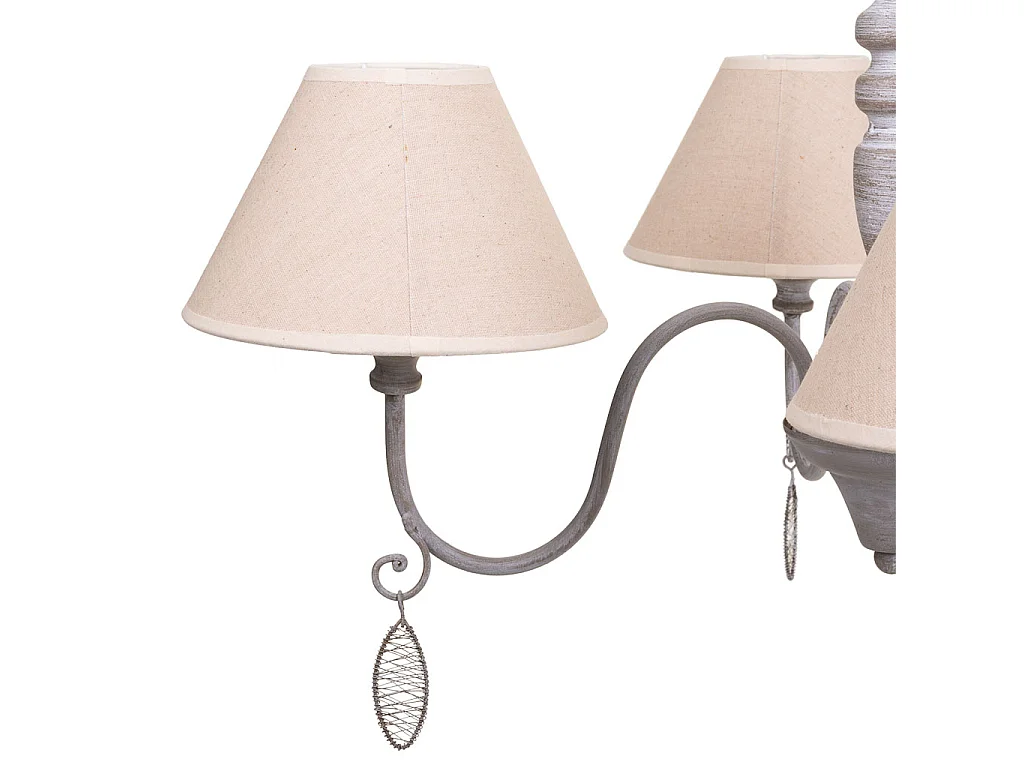 Graue Deckenleuchte 55x55x125h cm