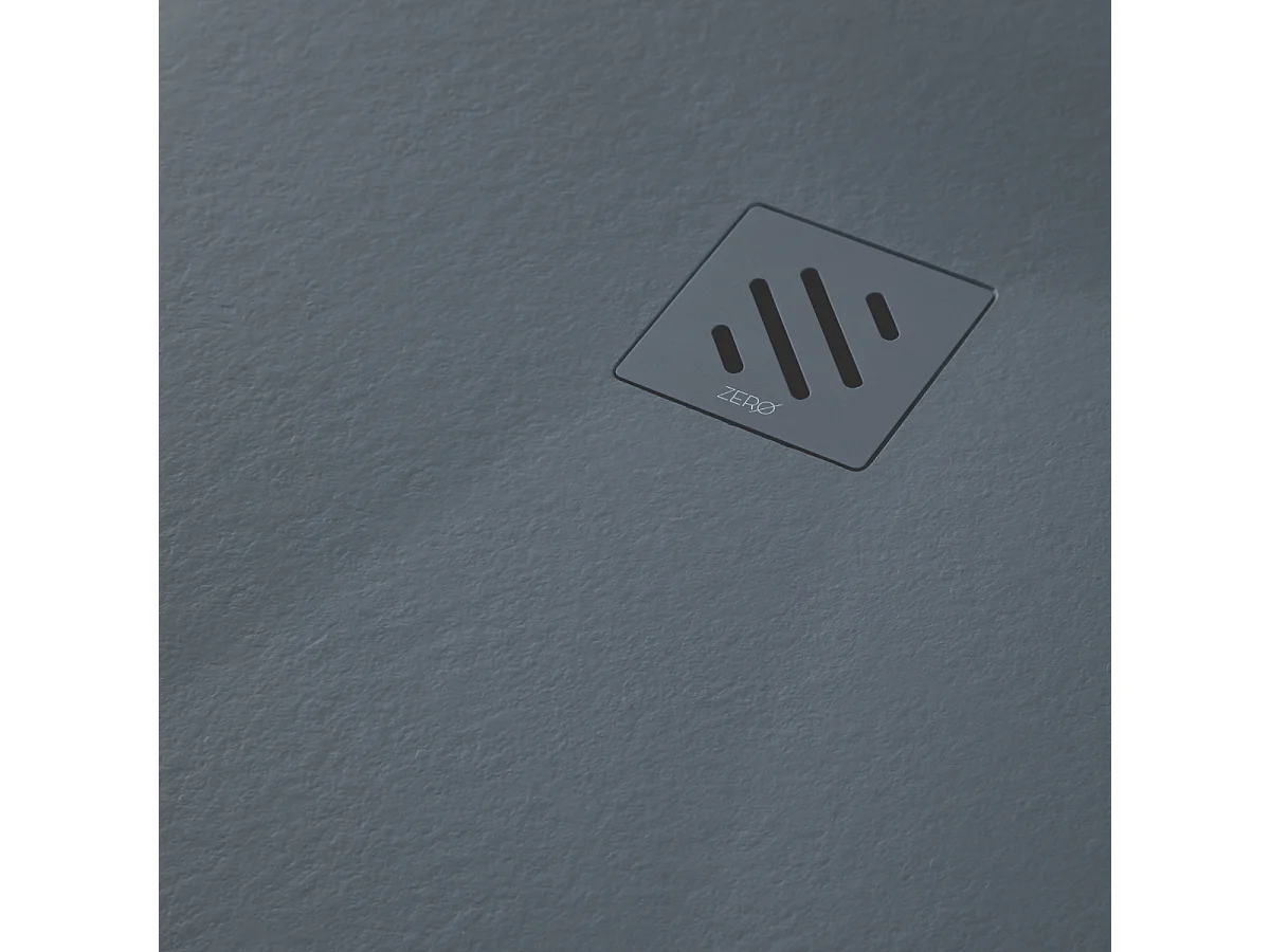 Receveur de Douche Extraplat 80x140x2,6cm Graphite en Résine Minérale – Antidérapant, Texture Ardoise - MINIMO RÉSIGRÈS