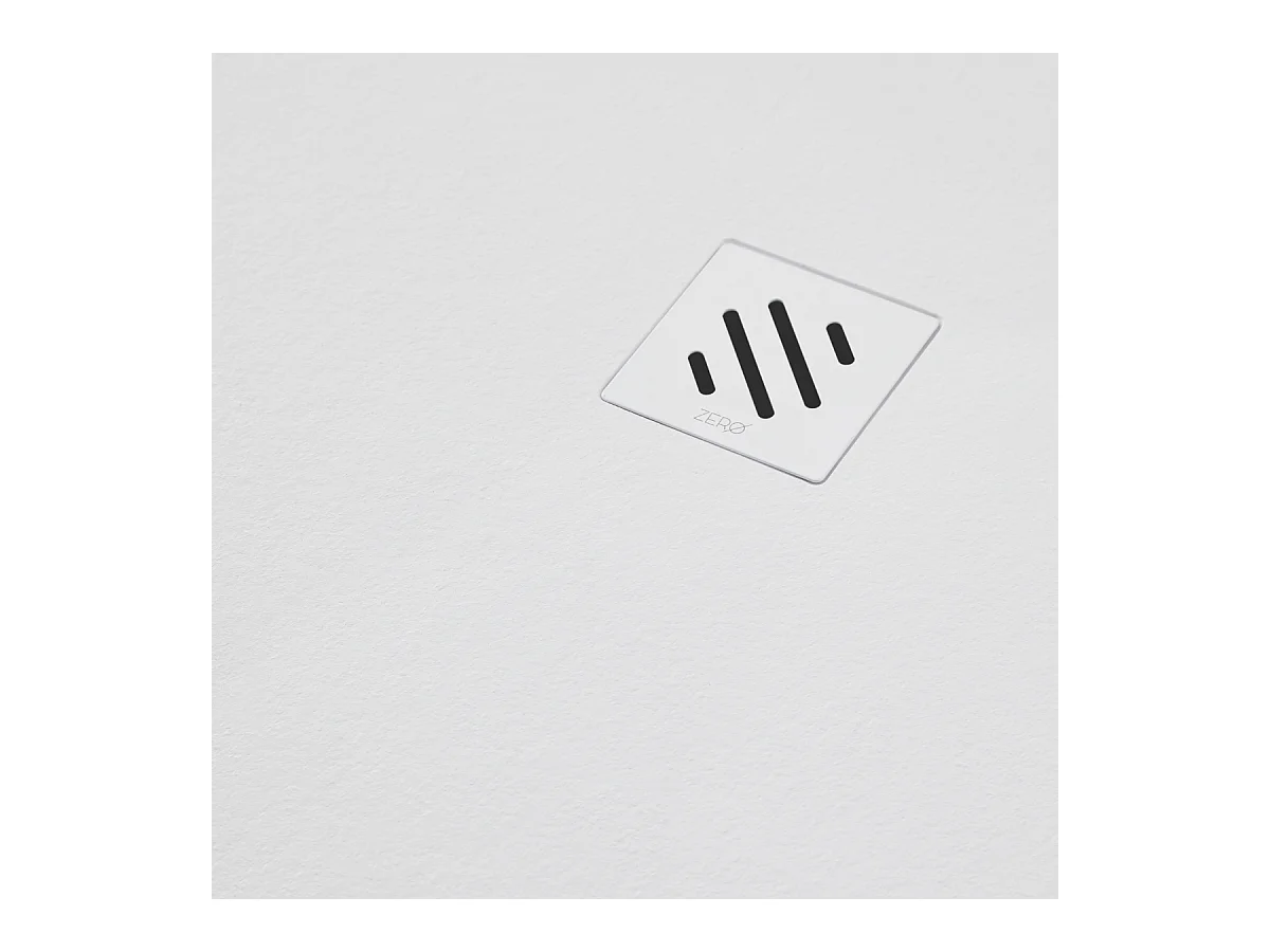 Receveur de Douche Extraplat 100x140x2,6cm Blanc en Résine Minérale – Antidérapant, Texture Ardoise - MINIMO RÉSIGRÈS