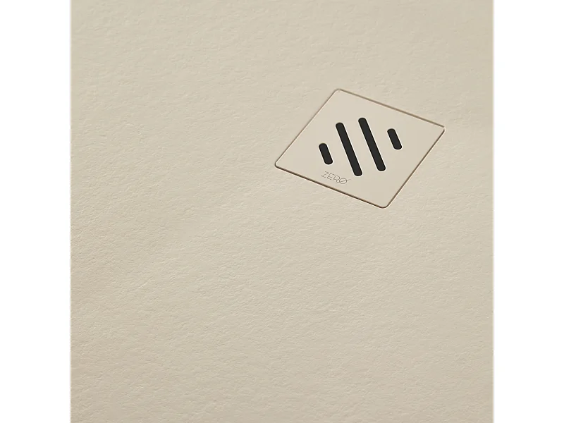 Receveur de Douche Extraplat 100x150x2,6cm Beige en Résine Minérale – Antidérapant, Texture Ardoise - MINIMO RÉSIGRÈS