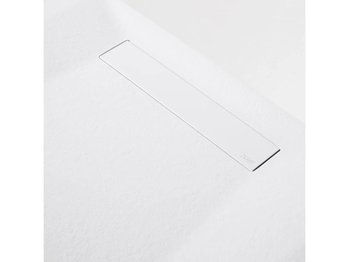 Receveur de Douche Extraplat 70X140x2,8cm Blanc en Résine Minérale – Antidérapant,Texture Ardoise - ADICIONAL RÉSIGRÈS