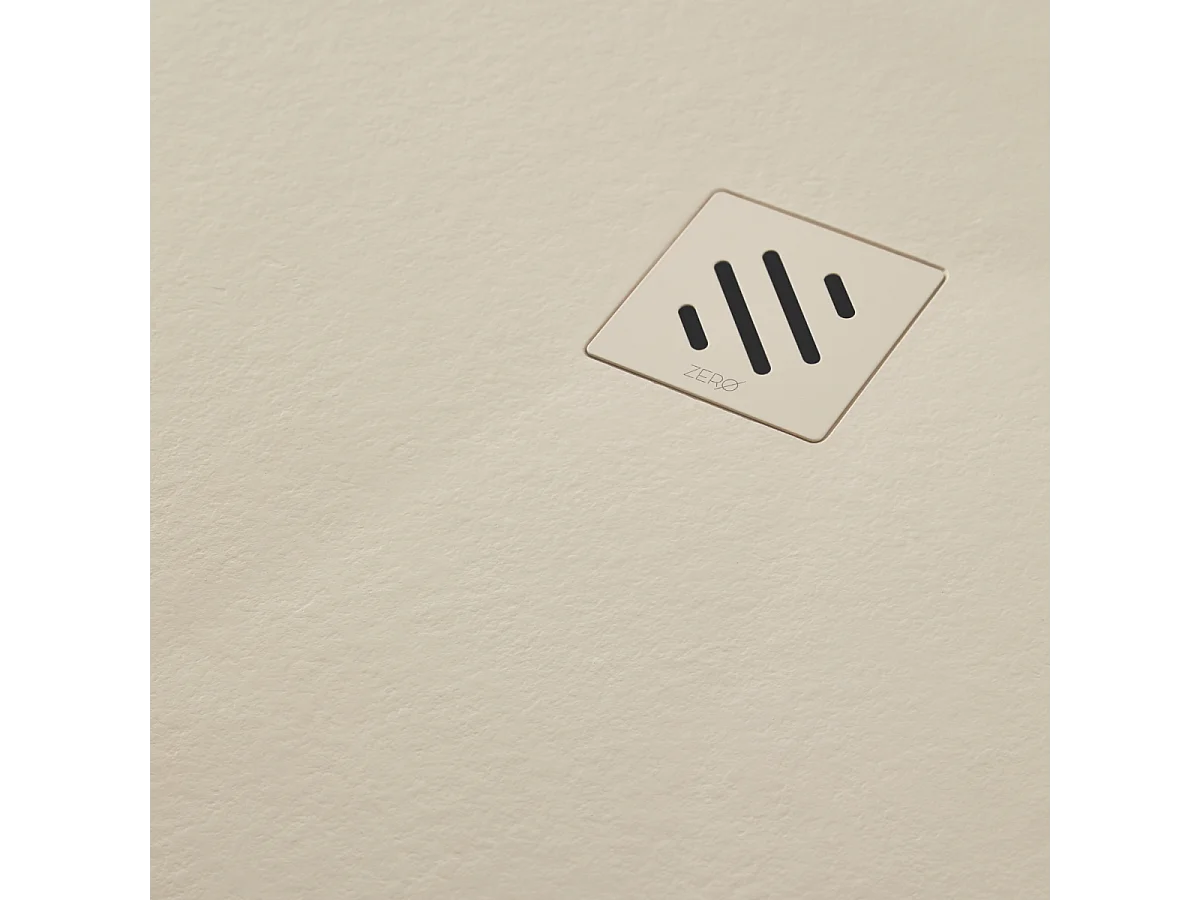 Receveur de Douche Extraplat 80X170cm Beige - Résine Minérale - Antidérapant - Effet Pierre Naturelle - RÉSIGRÈS.