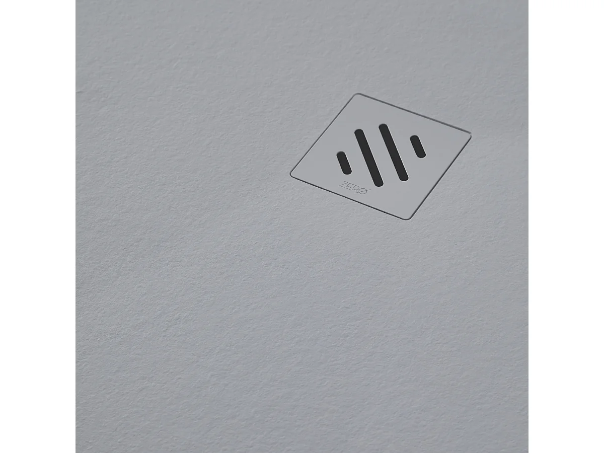 Receveur de Douche Extraplat 80X130cm Gris - Résine Minérale - Antidérapant - Effet Pierre Naturelle - RÉSIGRÈS.