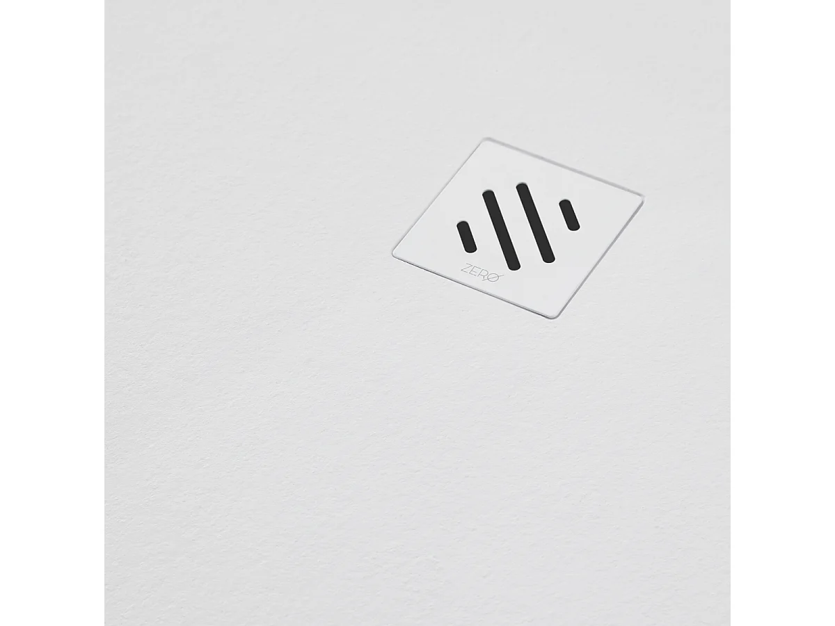 Receveur de Douche Extraplat 90x180cm Blanc - Résine Minérale - Antidérapant - Effet Pierre Naturelle - RÉSIGRÈS.