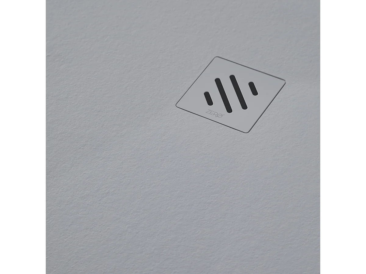 Receveur de Douche Extraplat 100X130cm Gris - Résine Minérale - Antidérapant - Effet Pierre Naturelle - RÉSIGRÈS.