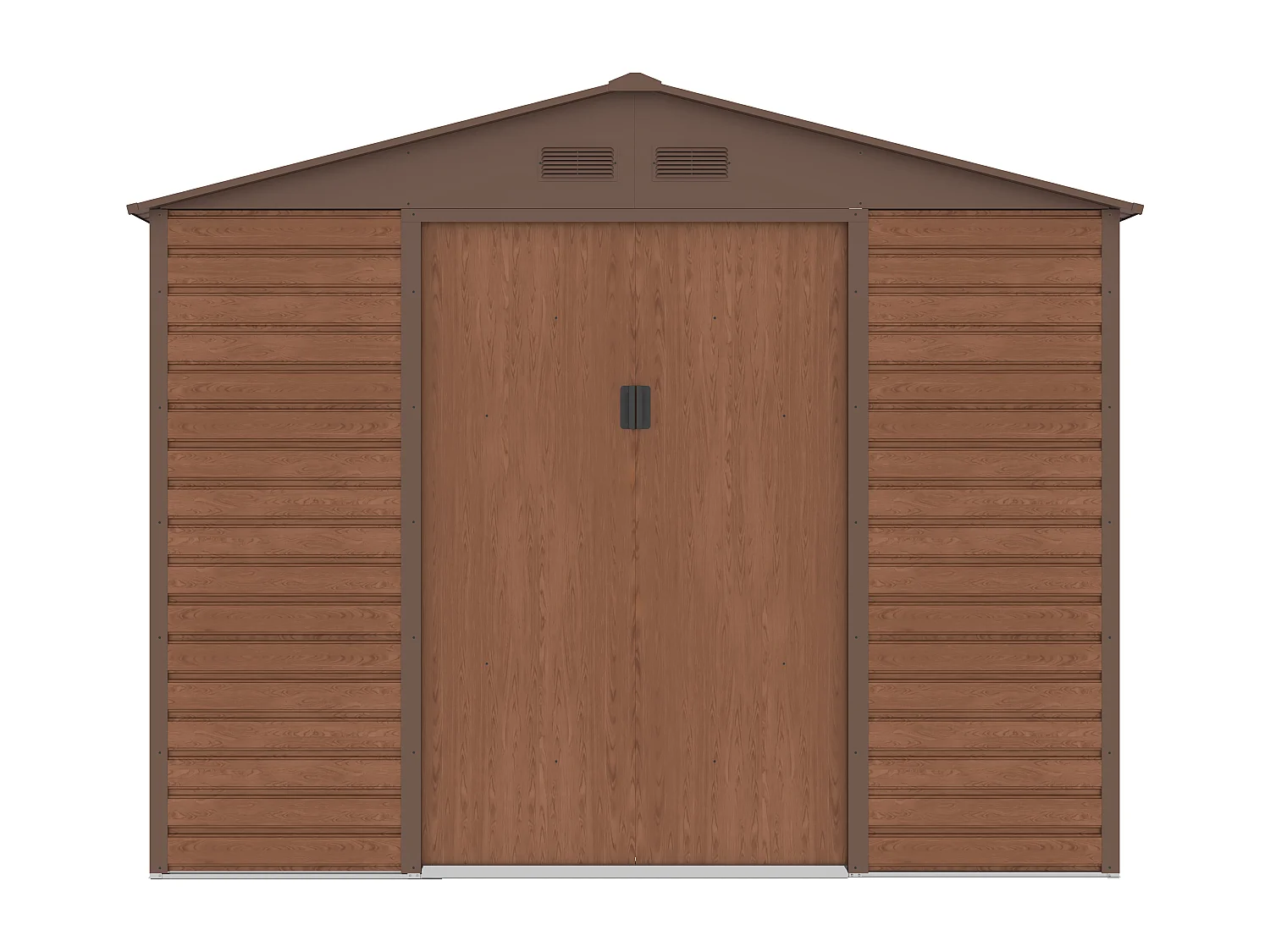 Abri de jardin métal en acier galvanisé effet bois  - 8,94 m² - ADELMO