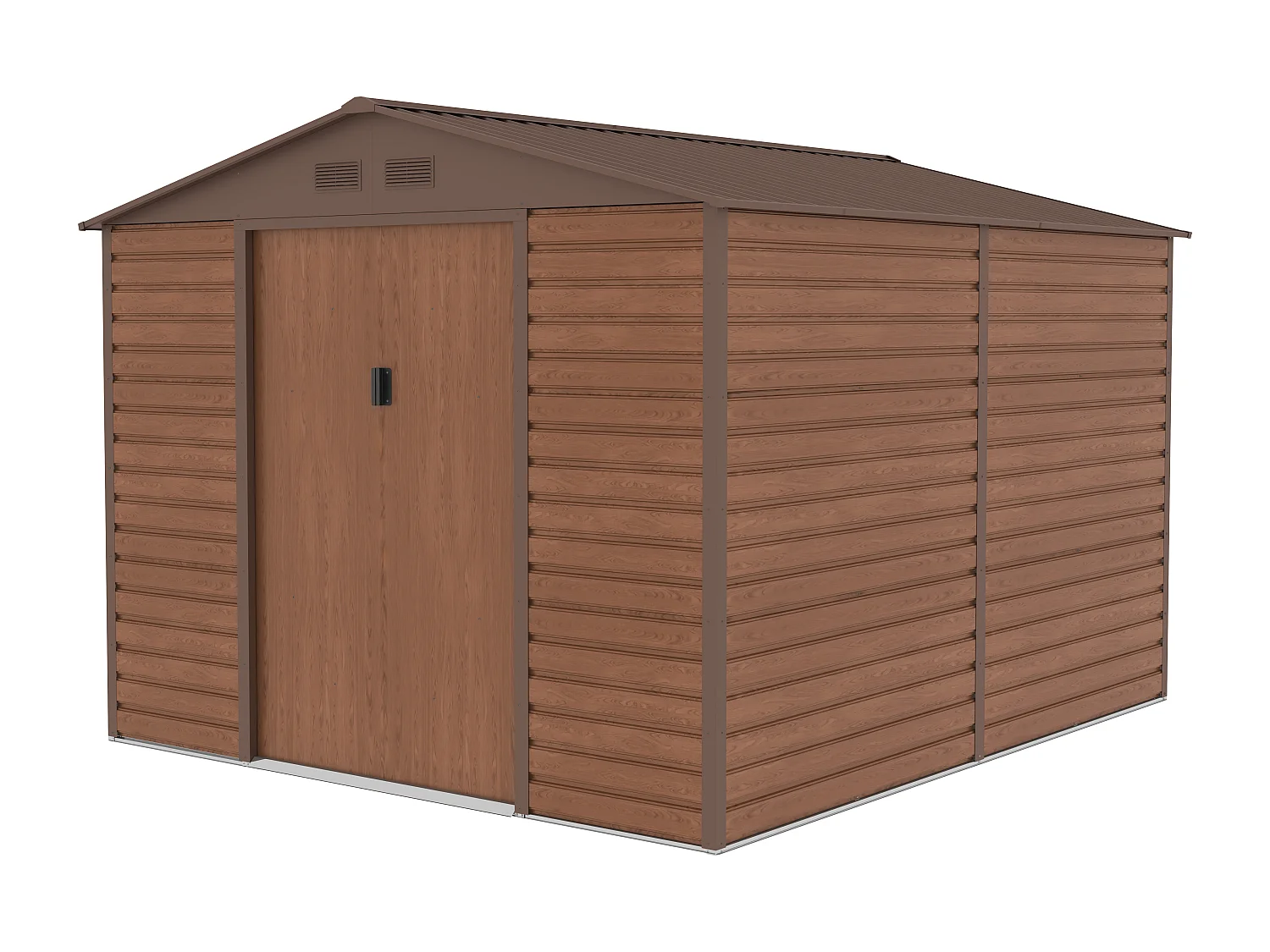 Abri de jardin métal en acier galvanisé effet bois  - 8,94 m² - ADELMO