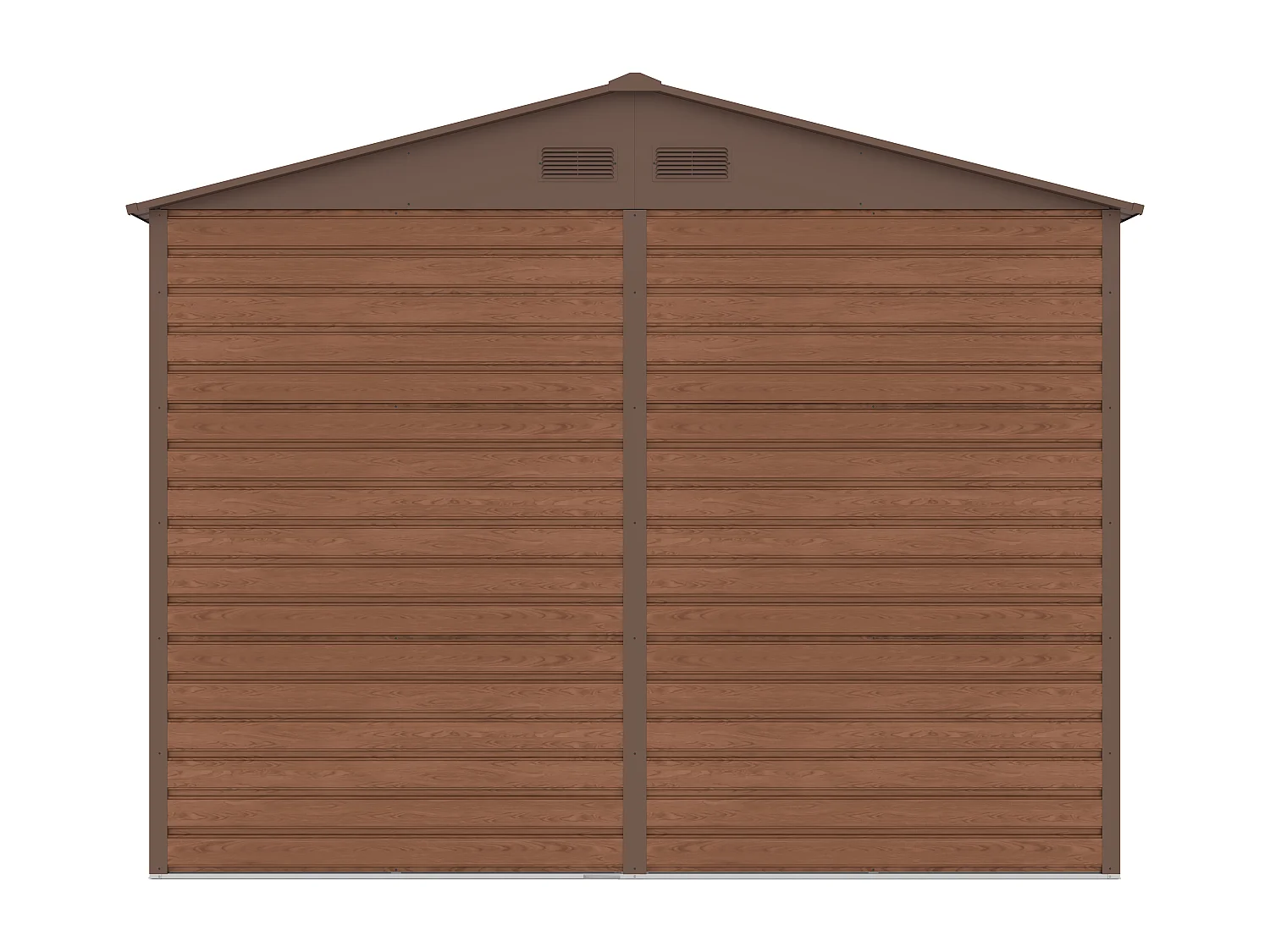 Abri de jardin métal en acier galvanisé effet bois  - 8,94 m² - ADELMO