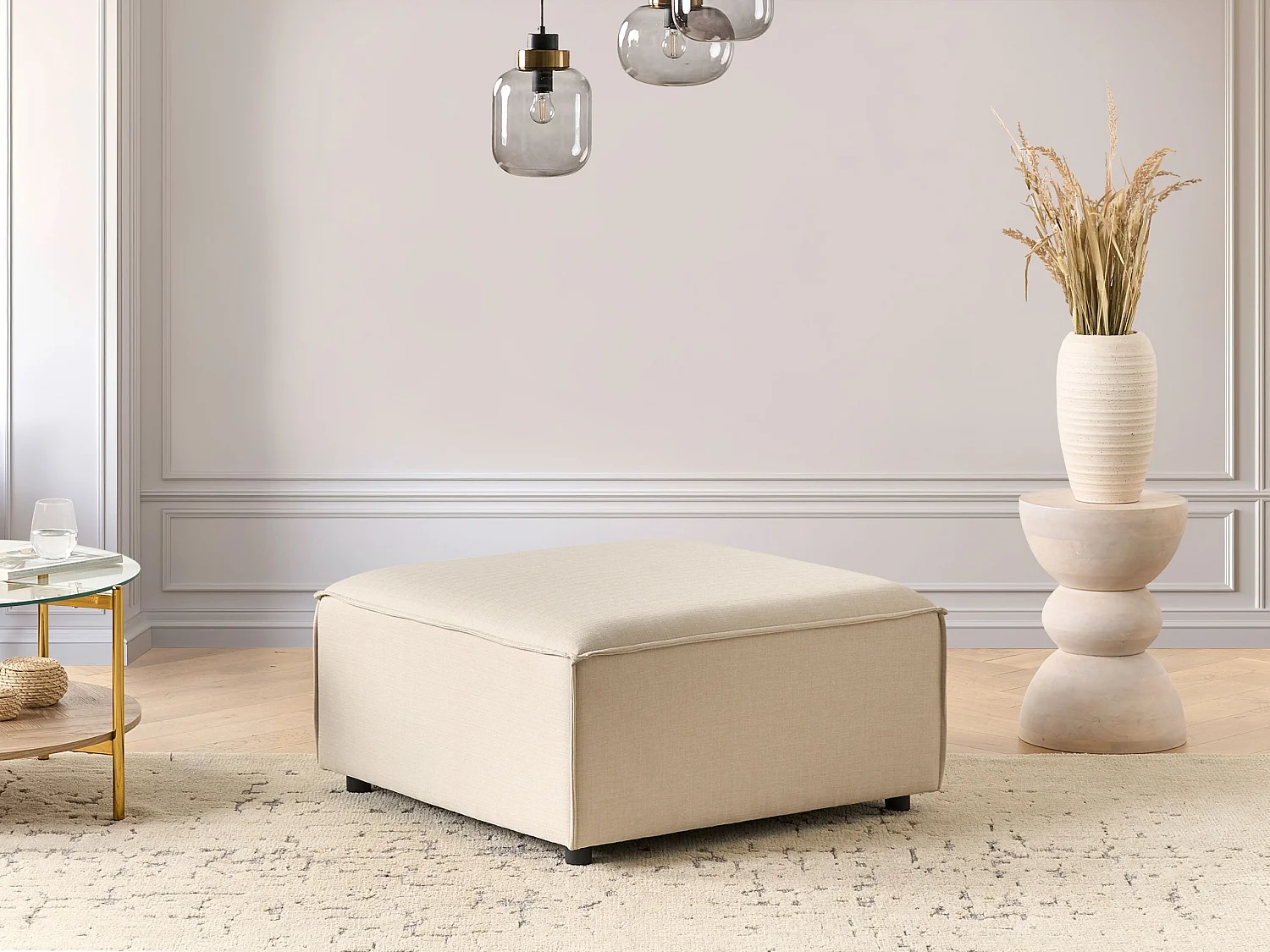 Ottomana ARDAL Tessuto Beige