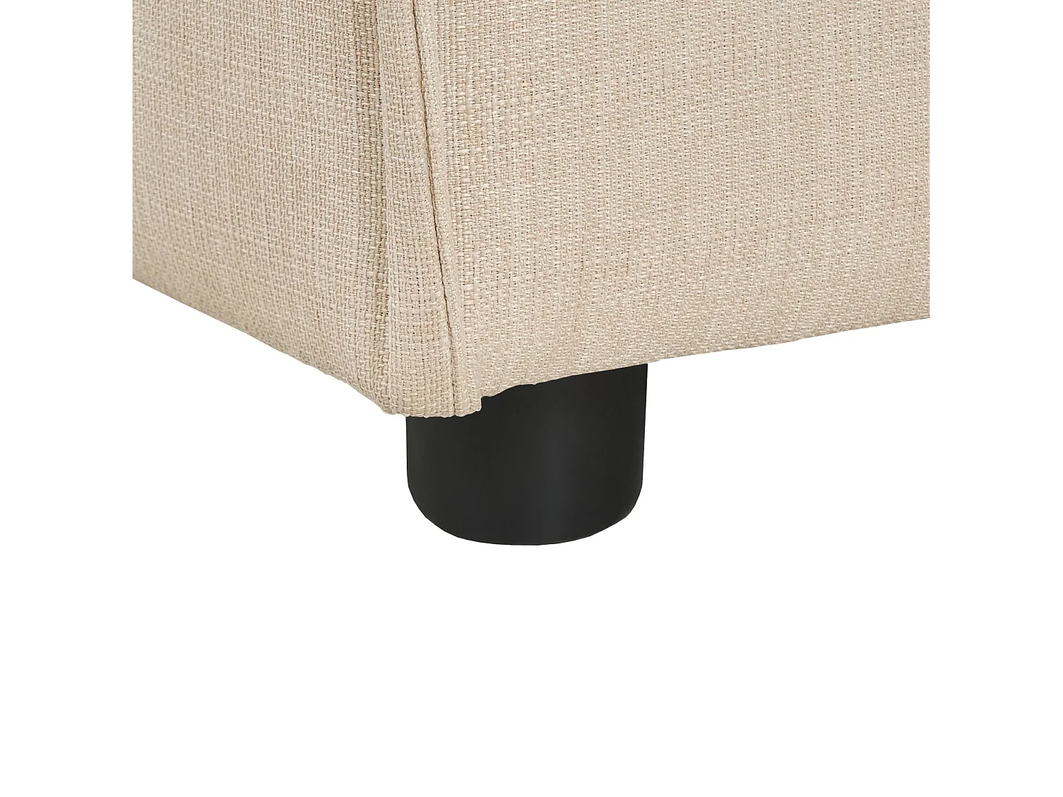 Ottomane Stoff beige quadratisch Fußhocker niedrige Beine modern Ardal