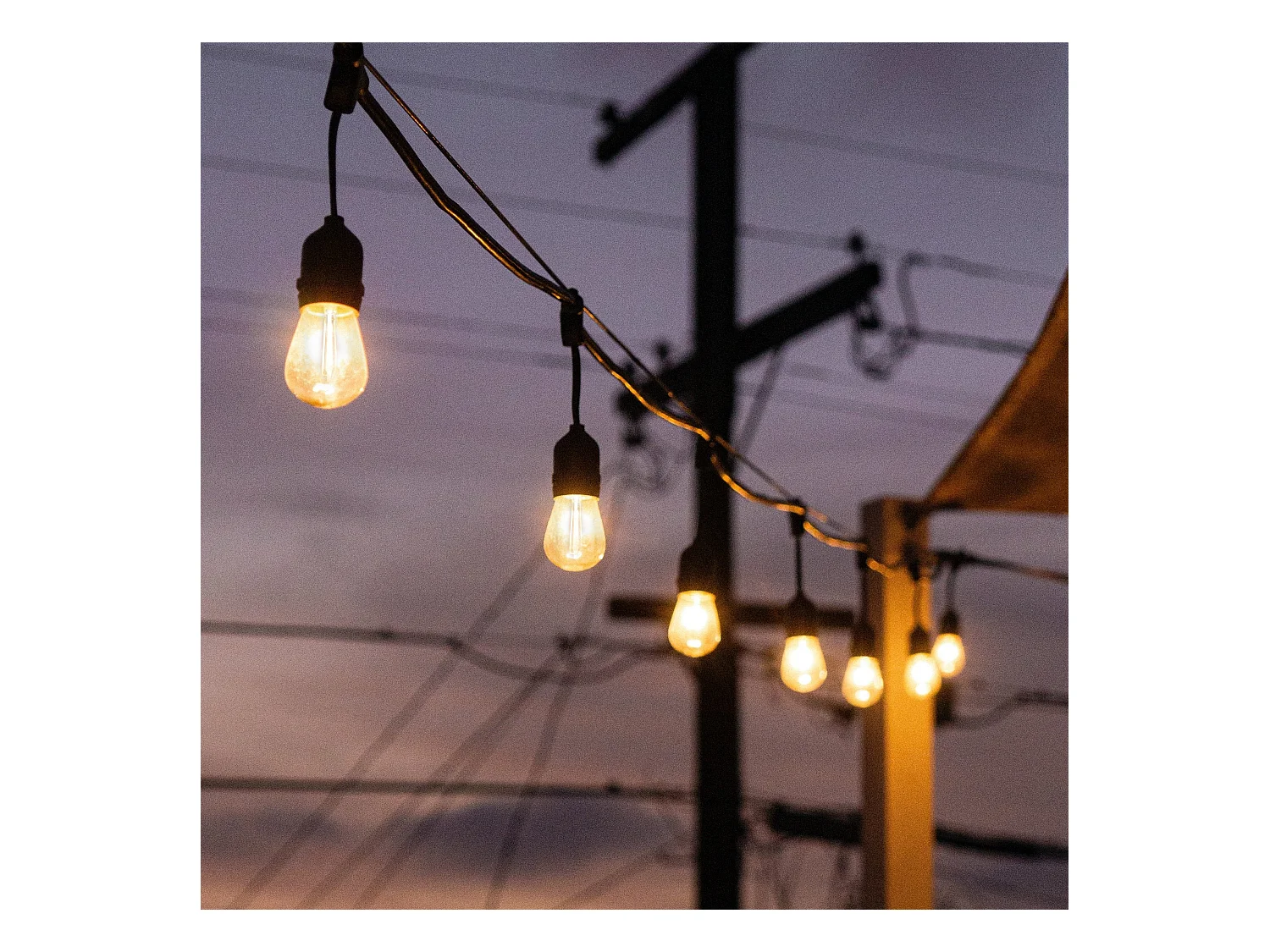 NETTLIFE guirlande lumineuse LED extérieur 15m lumière de jardin IP65 étanche 16 ampoules