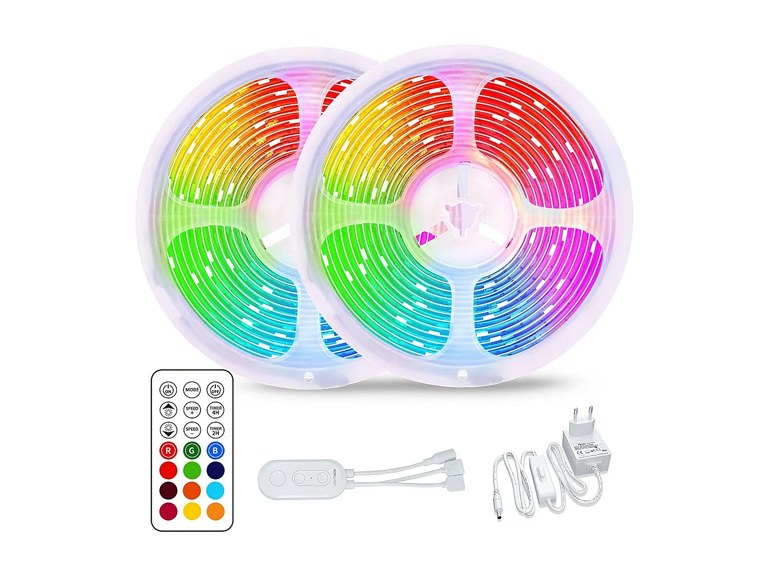 NETTLIFE LED-strip 10m Zelfklevende RGB LED-strip met afstandsbediening