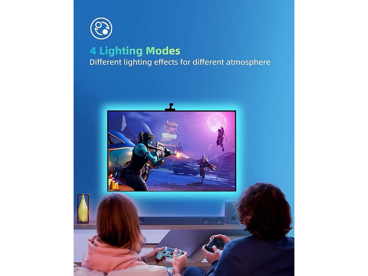 NETTLIFE LED-strip 10m Zelfklevende RGB LED-strip met afstandsbediening