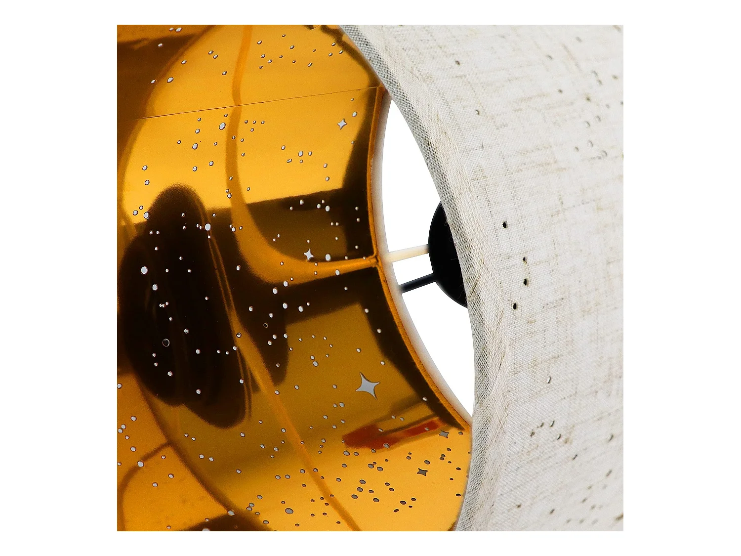 NETTLIFE Landhuis Stijl Tafellamp Stof E27 Retro Ster Design Wit