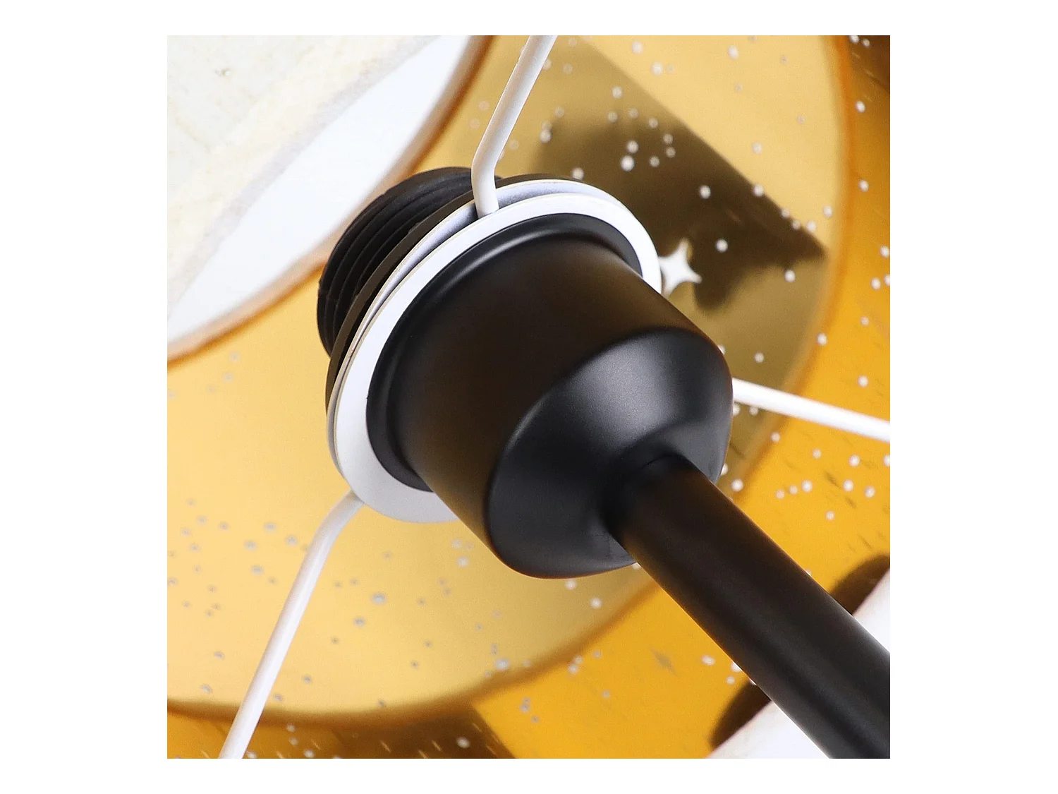 NETTLIFE Landhuis Stijl Tafellamp Stof E27 Retro Ster Design Wit