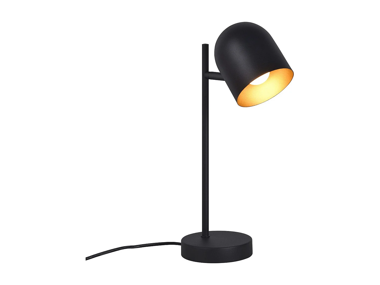 NETTLIFE Tischlampe Nachttischlampe Retro Schwarz Gold Metall E14 ohne Leuchtmittel