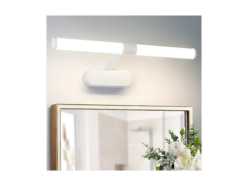 NETTLIFE LED-Badezimmer-Wandleuchte, 2er-Set, modern, Chrom, 6 W, 30 cm, wasserdicht, IP44, neutralweiß 4000 K