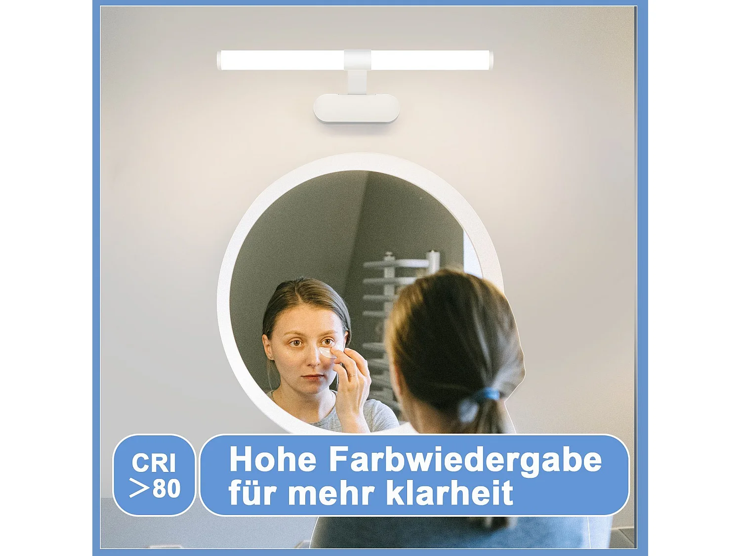 NETTLIFE LED Badkamer Wandlamp, Set van 2 Modern Chroom 6W 30CM Waterdicht IP44 Neutraal Wit 4000K