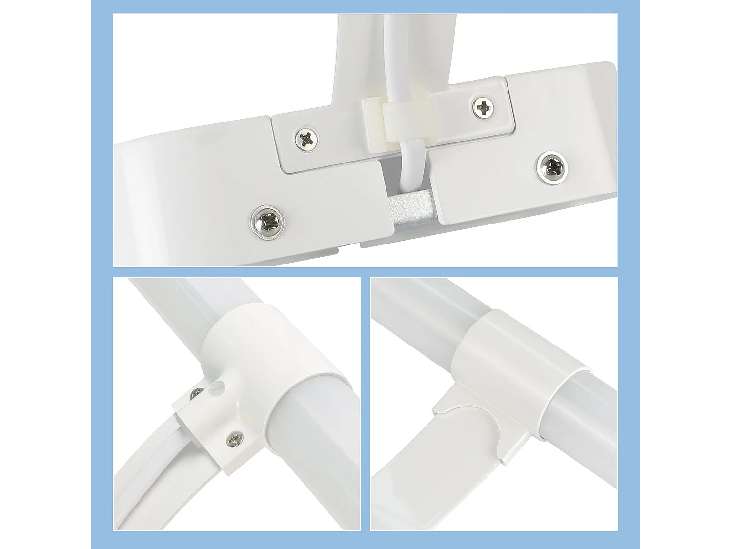 NETTLIFE LED Badkamer Wandlamp, Set van 2 Modern Chroom 6W 30CM Waterdicht IP44 Neutraal Wit 4000K