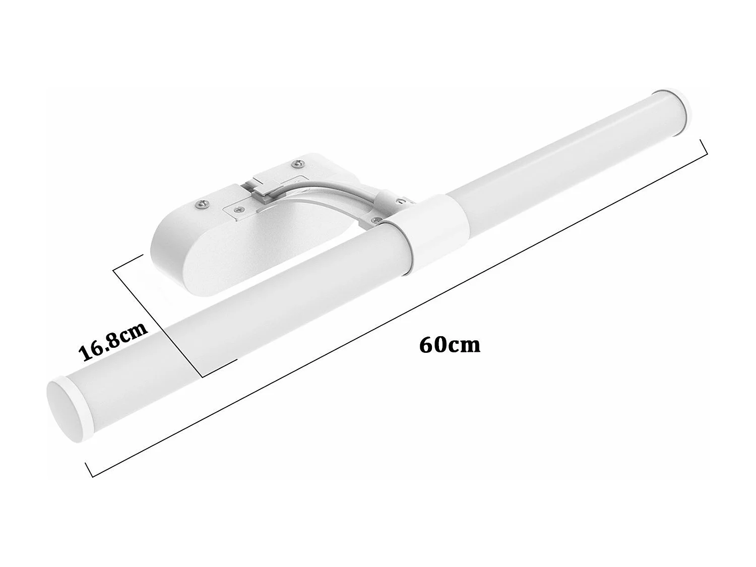 NETTLIFE LED-Badezimmer-Wandleuchte, 2er-Set, modern, Chrom, 6 W, 30 cm, wasserdicht, IP44, neutralweiß 4000 K