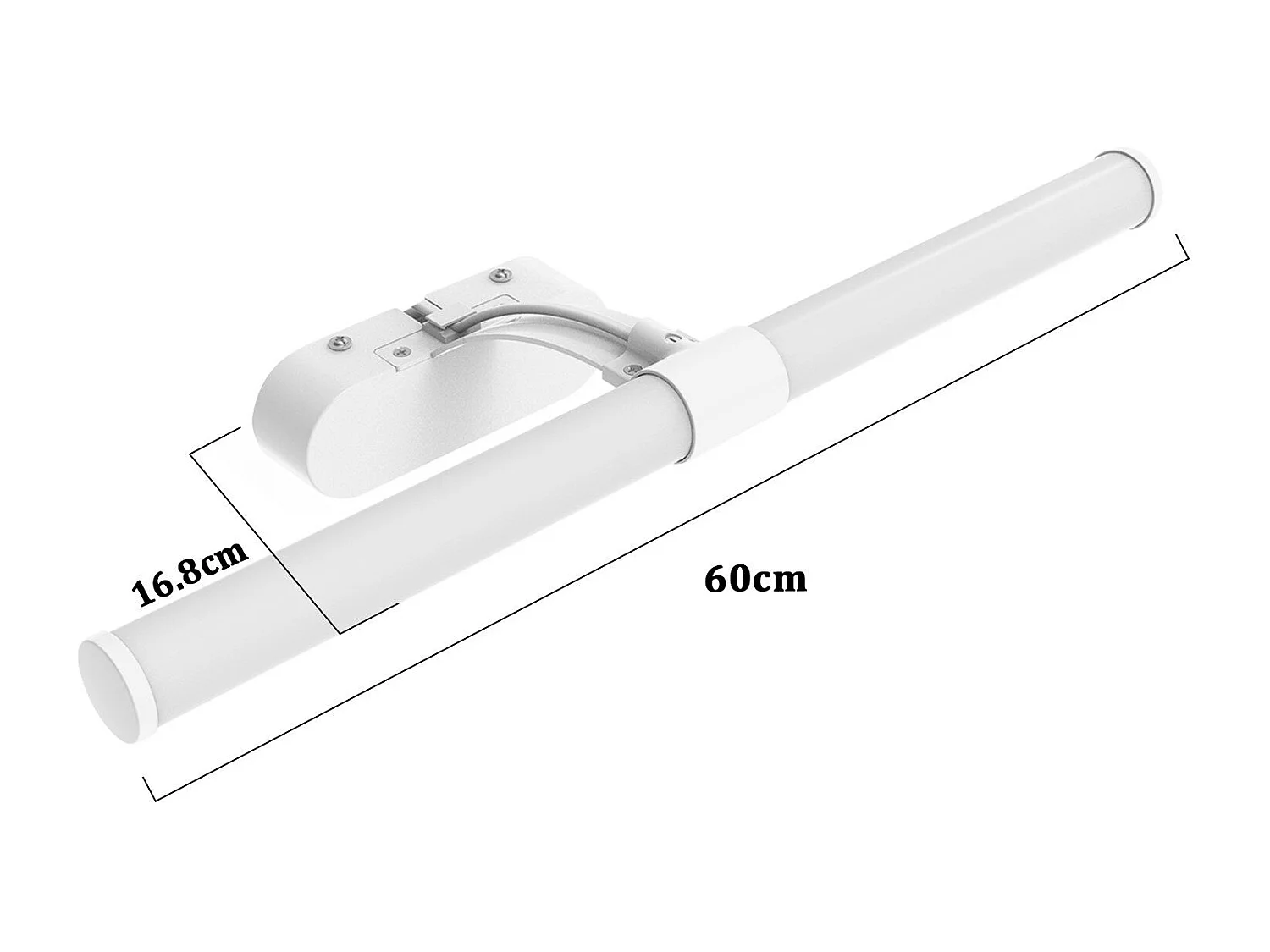 NETTLIFE - Aplique LED de pared para baño (2 unidades), cromo moderno, 6 W, 30 cm, resistente al agua, IP44, blanco neutro 4000 K