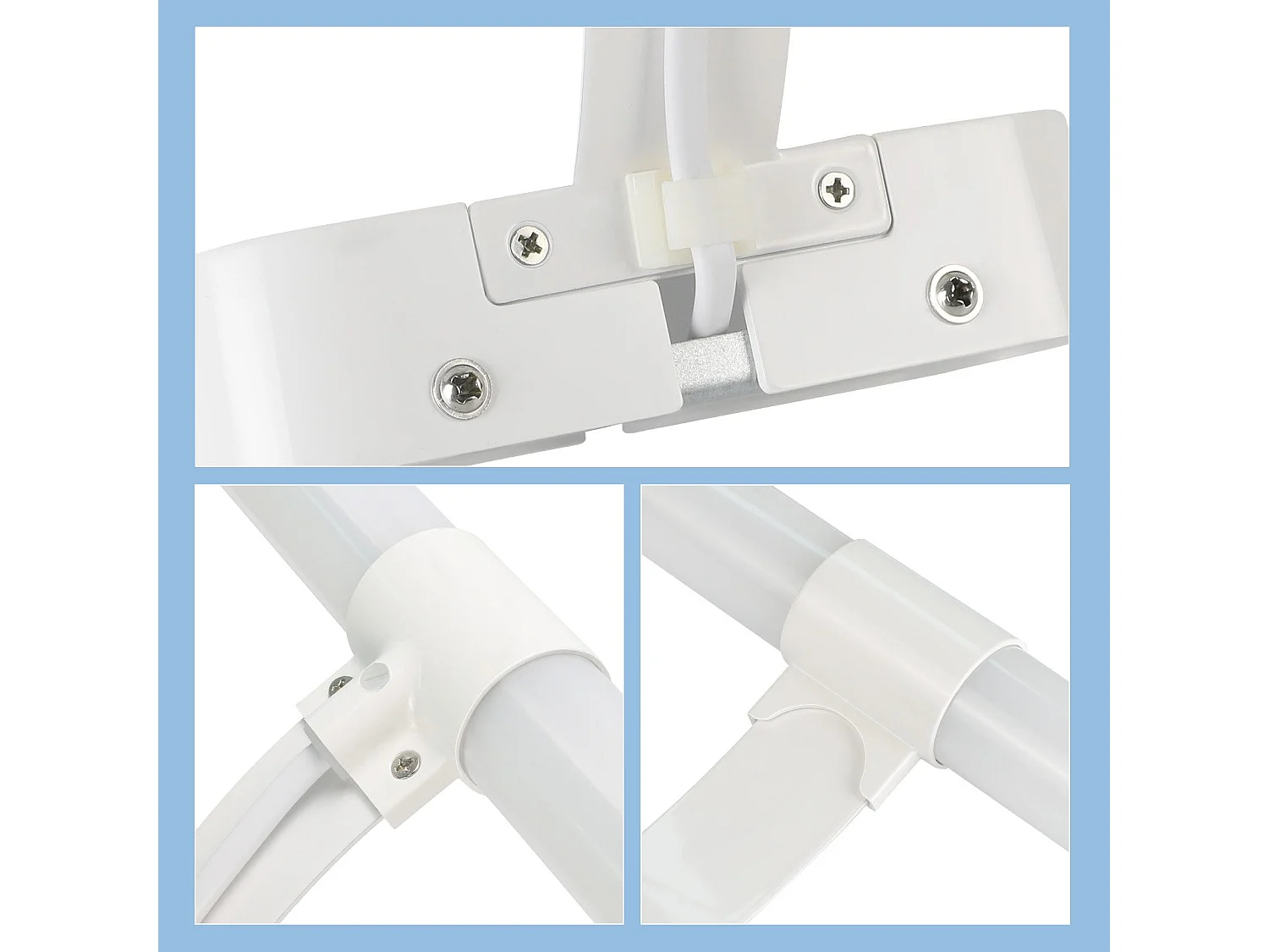 NETTLIFE - Aplique LED de pared para baño (2 unidades), cromo moderno, 6 W, 30 cm, resistente al agua, IP44, blanco neutro 4000 K