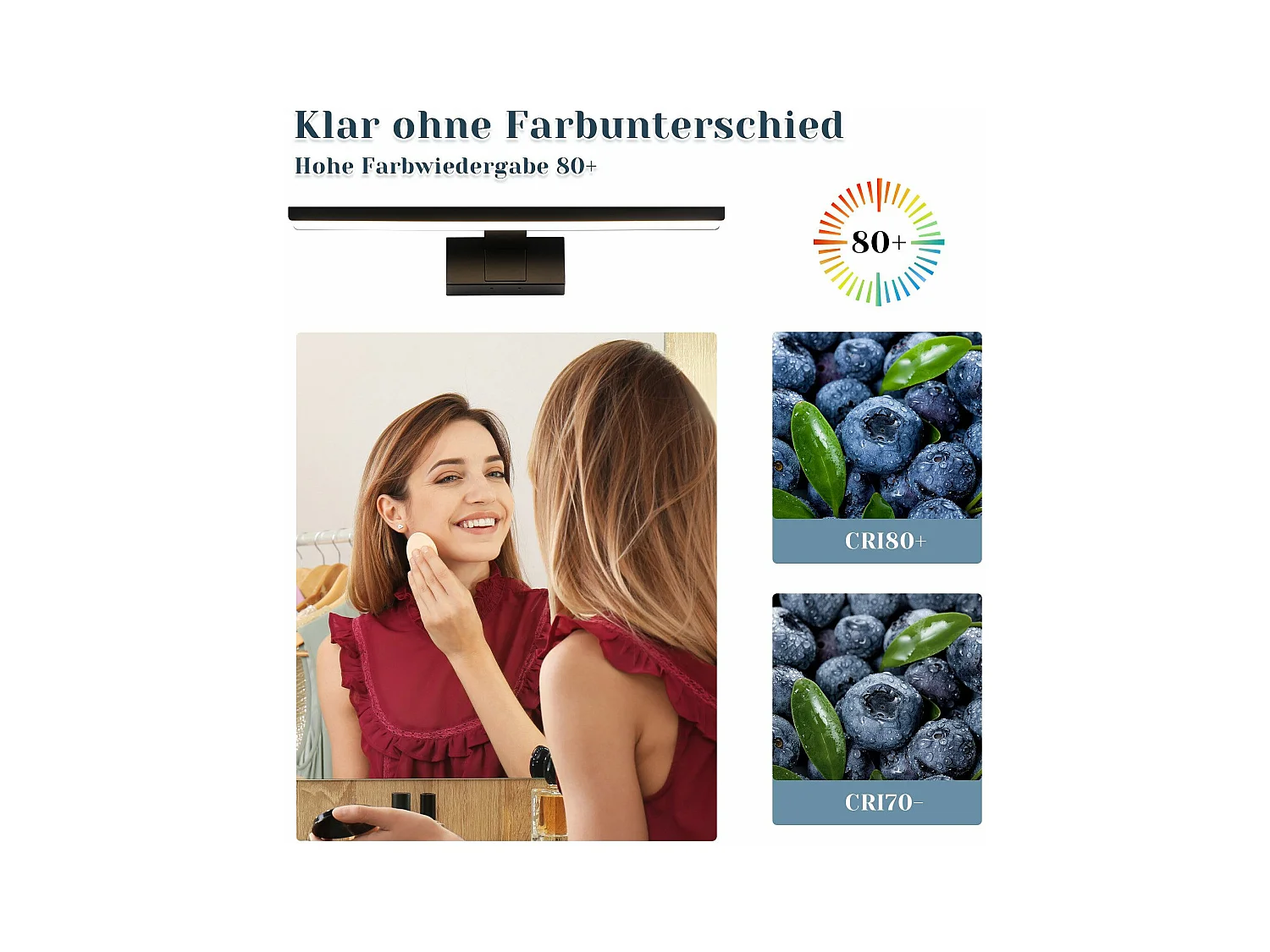 NETTLIFE LED Badkamer Wandlamp, Set van 2 Modern Chroom 6W 30CM Waterdicht IP44 Neutraal Wit 4000K