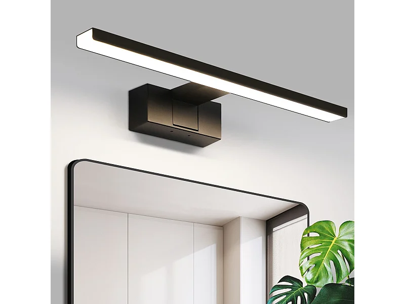 NETTLIFE LED Badkamer Wandlamp, Set van 2 Modern Chroom 6W 30CM Waterdicht IP44 Neutraal Wit 4000K