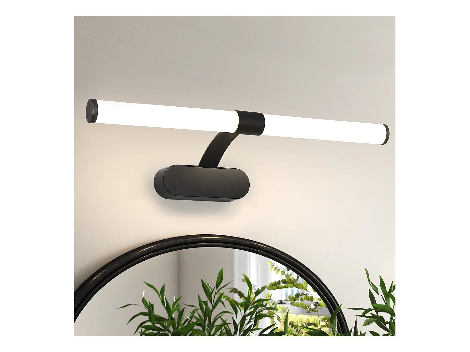 NETTLIFE LED Badkamer Wandlamp, Set van 2 Modern Chroom 6W 30CM Waterdicht IP44 Neutraal Wit 4000K