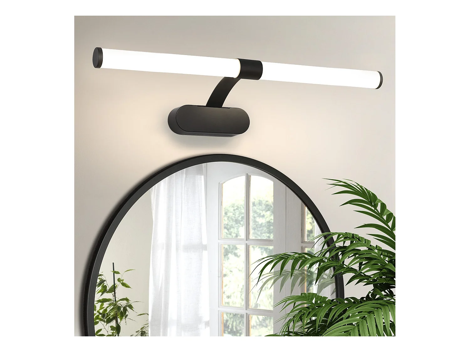 NETTLIFE LED-Badezimmer-Wandleuchte, 2er-Set, modern, Chrom, 6 W, 30 cm, wasserdicht, IP44, neutralweiß 4000 K