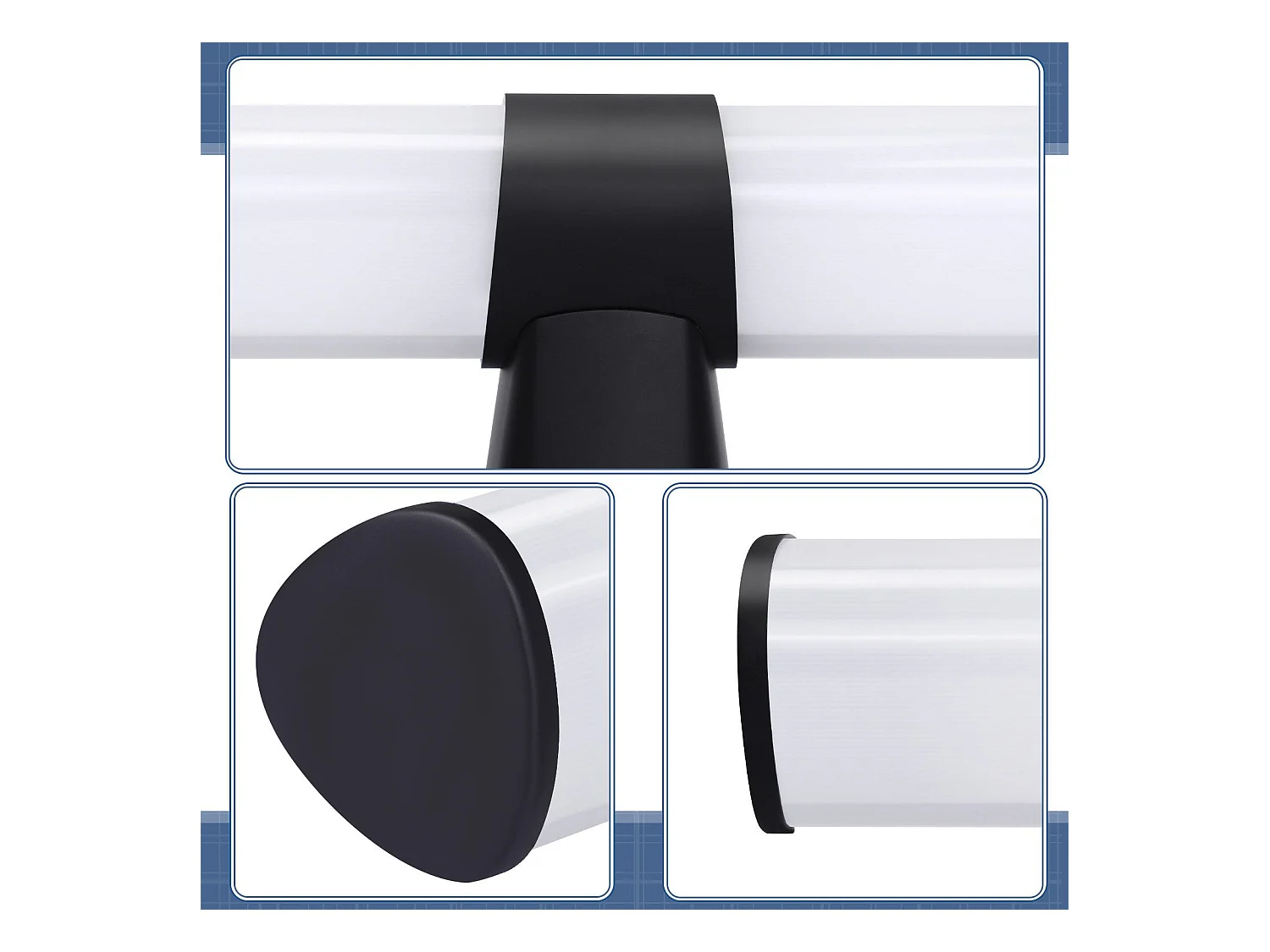 NETTLIFE applique miroir LED 15W 60cm blanc neutre 4000K noir