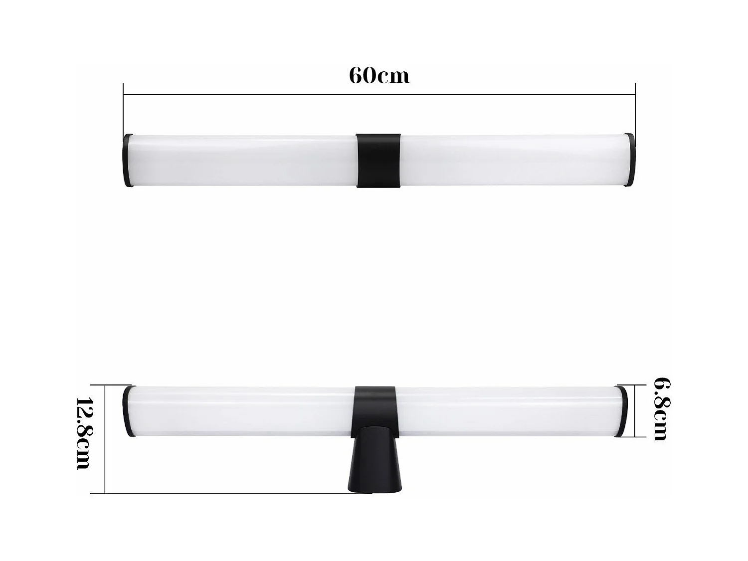 NETTLIFE applique miroir LED 15W 60cm blanc neutre 4000K noir