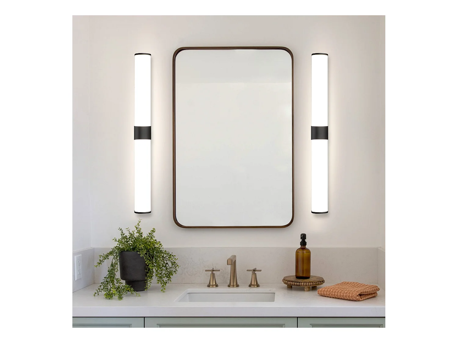 NETTLIFE applique miroir LED 15W 60cm blanc neutre 4000K noir