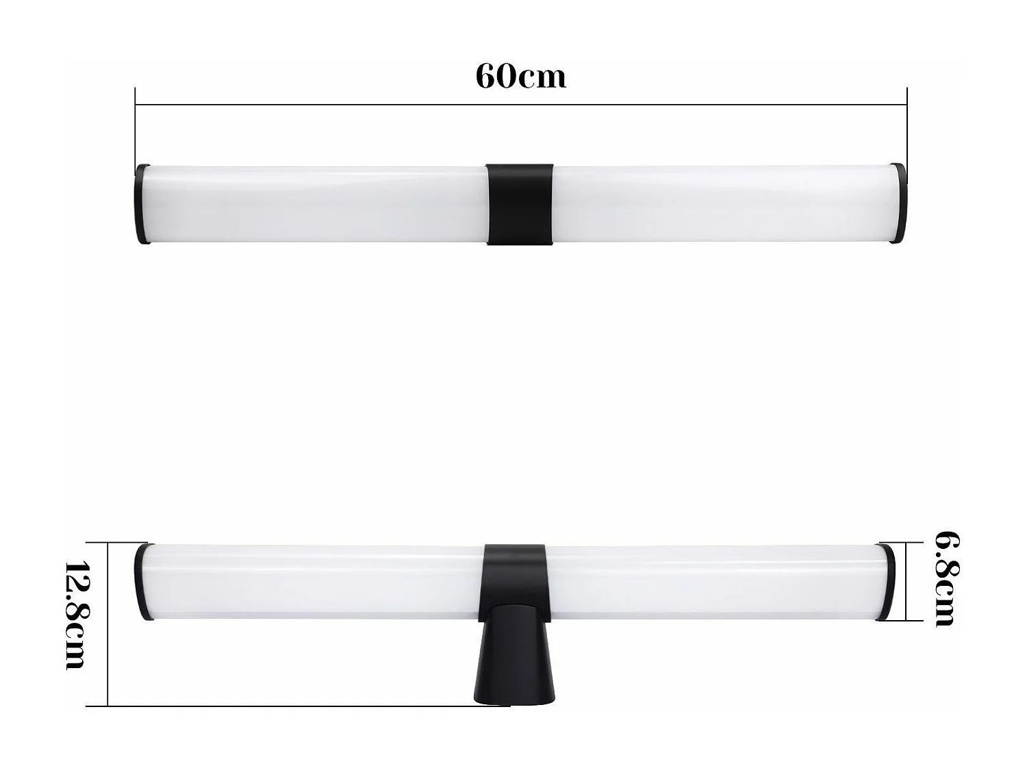 NETTLIFE applique miroir LED 15W 60cm blanc neutre 4000K noir