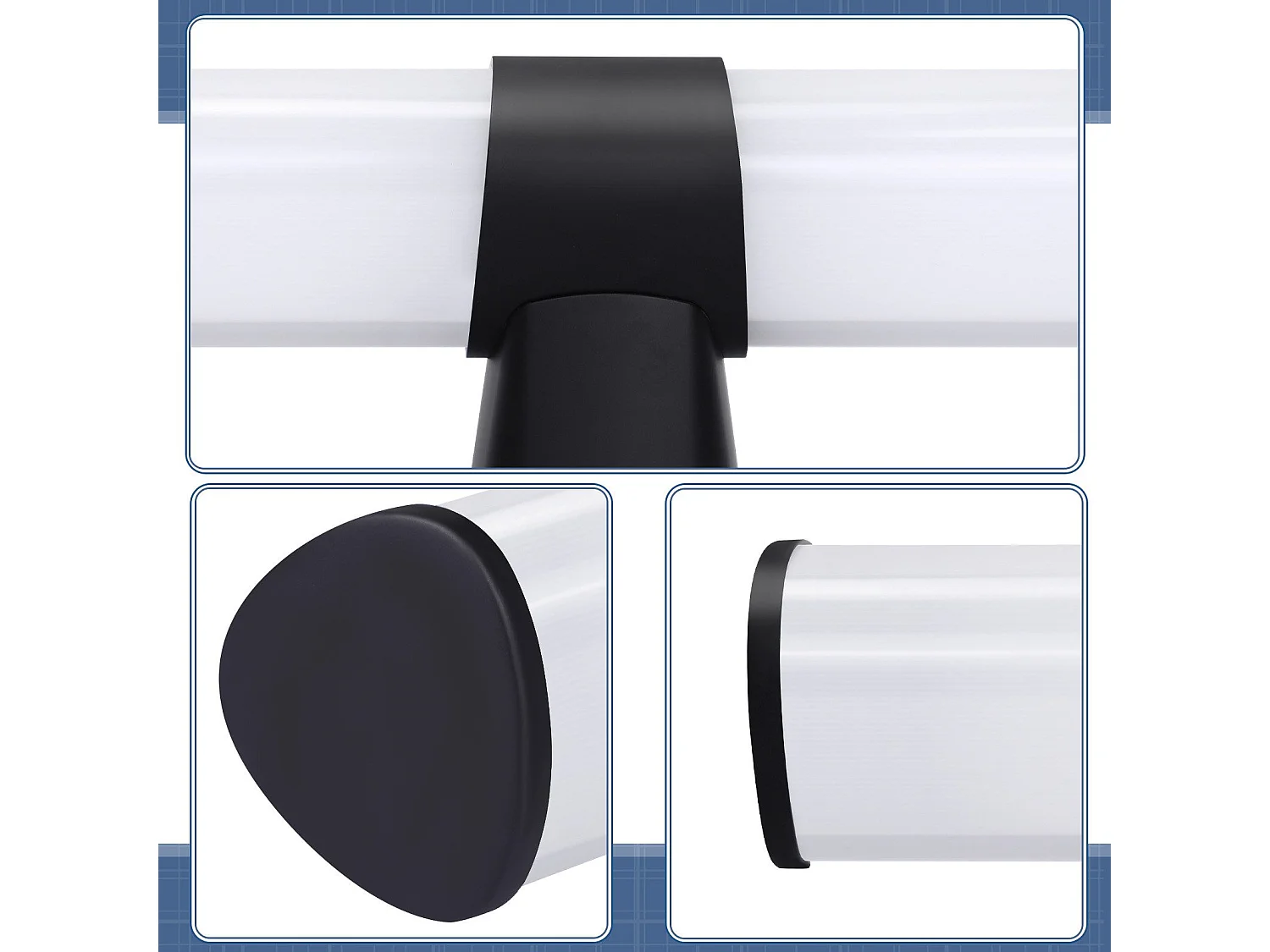 NETTLIFE applique miroir LED 15W 60cm blanc neutre 4000K noir