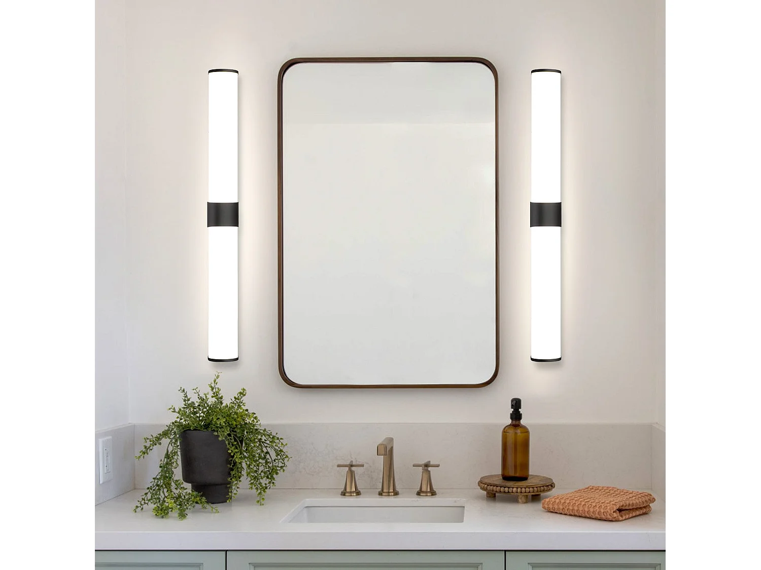 NETTLIFE applique miroir LED 15W 60cm blanc neutre 4000K noir