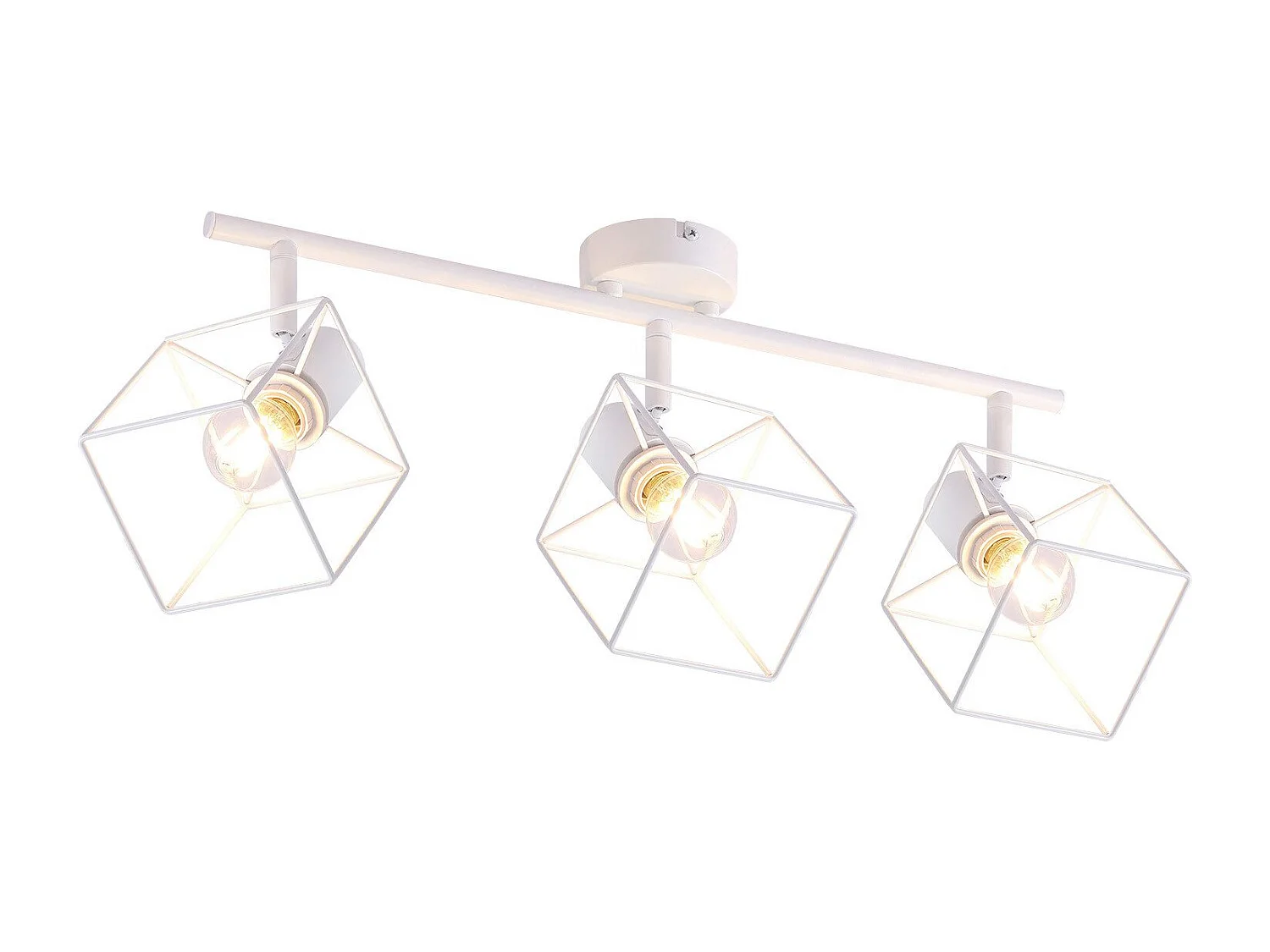 NETTLIFE Spot de plafond noir E14 plafonnier orientable à 350° vintage métal salon orientable sans ampoule