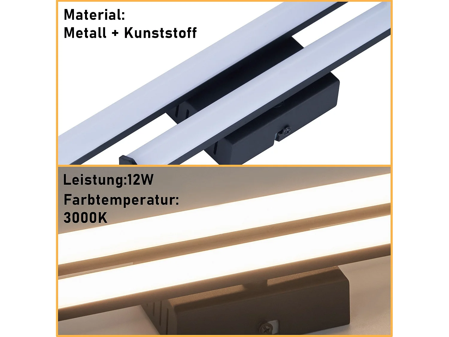 NETTLIFE Moderne LED Deckenleuchte Wohnzimmer Schwarz 12W 3000K Warmweiß Schlafzimmer LED Integriert Fest