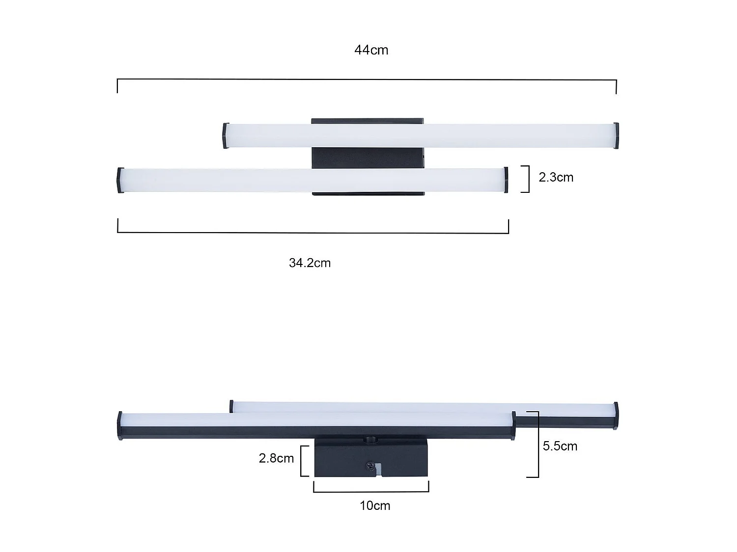 NETTLIFE Moderne LED Deckenleuchte Wohnzimmer Schwarz 12W 3000K Warmweiß Schlafzimmer LED Integriert Fest