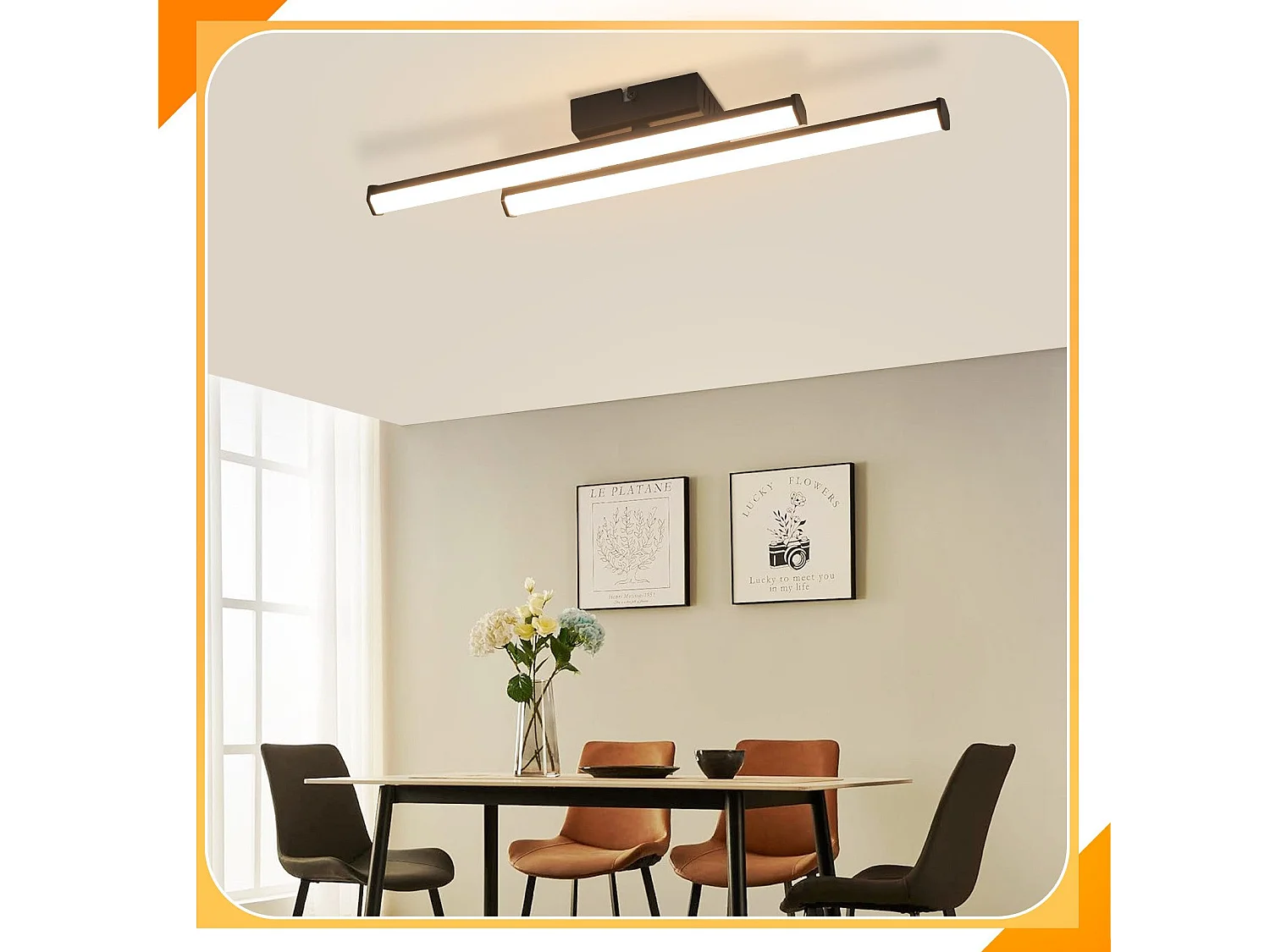 NETTLIFE Moderne LED Deckenleuchte Wohnzimmer Schwarz 12W 3000K Warmweiß Schlafzimmer LED Integriert Fest