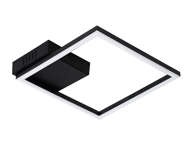 NETTLIFE Plafonnier LED plafonnier cuisine blanc chaud noir design moderne 3000K 12W