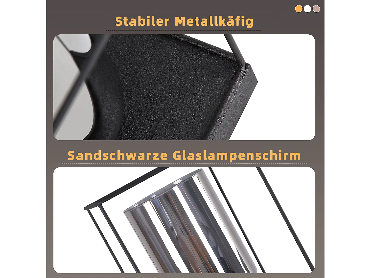 NETTLIFE Deckenleuchte Flur Deckenlampe Glas 1 flammig E27 Vintage mit schwarzem Metall Retro Industriestil