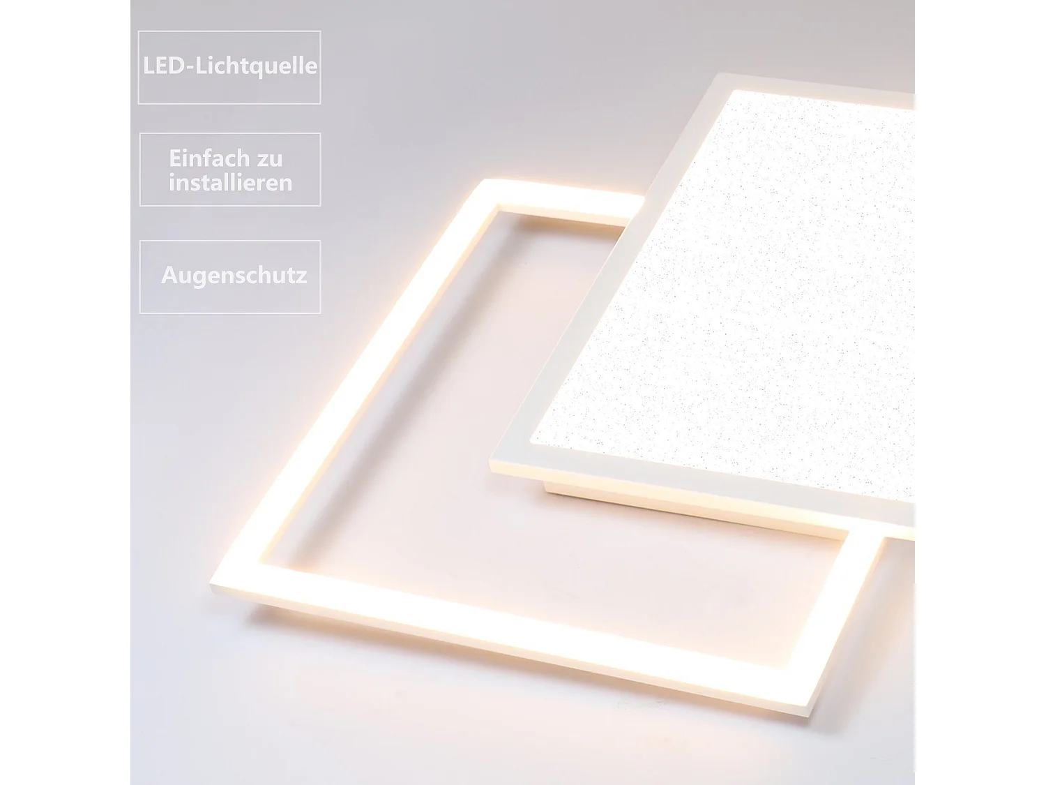 NETTLIFE Lampe plafond LED réglable, 46W, design étoilé, pour salon, chambre, bureau, cuisine