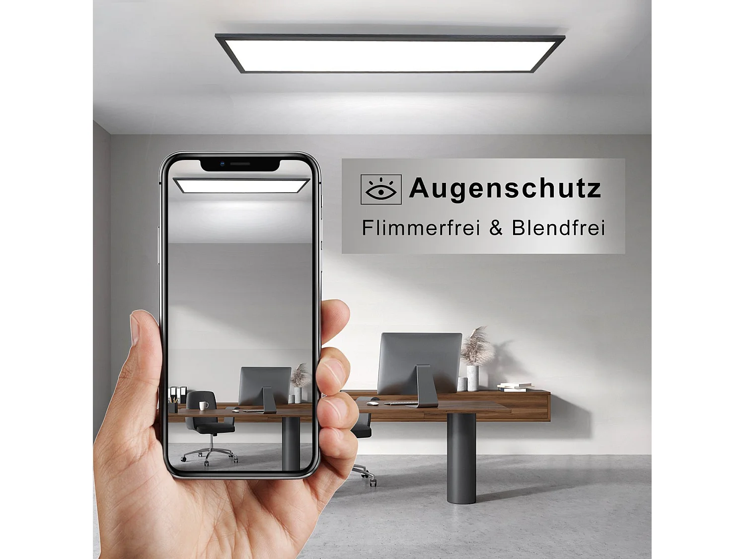 NETTLIFE Dimbaar LED Paneel Vlakke Plafondlamp met Afstandsbediening 60S Timer 42W