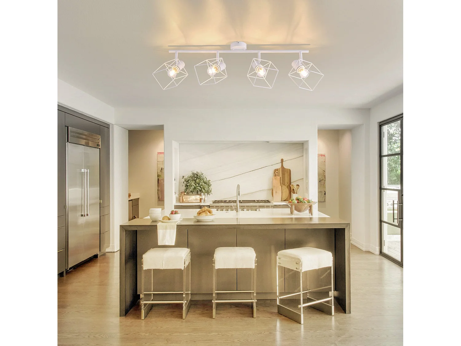 NETTLIFE Plafondspot E14 350° Draaibaar Metalen Woonkamer Plafondlamp Verstelbaar Zonder Lamp