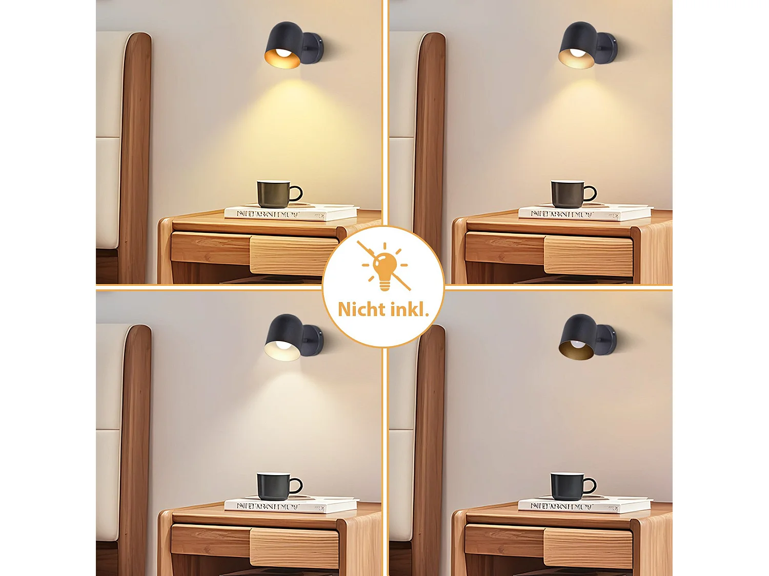 NETTLIFE Deckenleuchte E14 Deckenstrahler Gold Schwarz Vintage Industrie Flurlampe