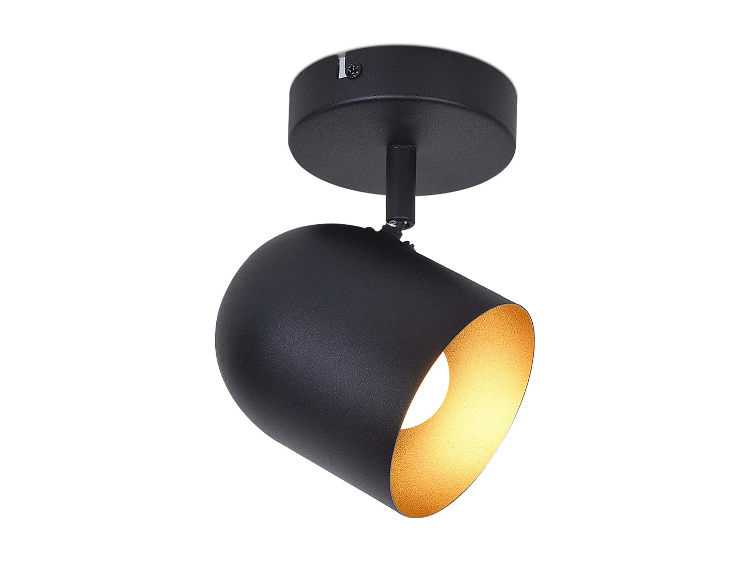 NETTLIFE Plafonnier E14 spot de plafond or noir lampe de couloir industrielle vintage