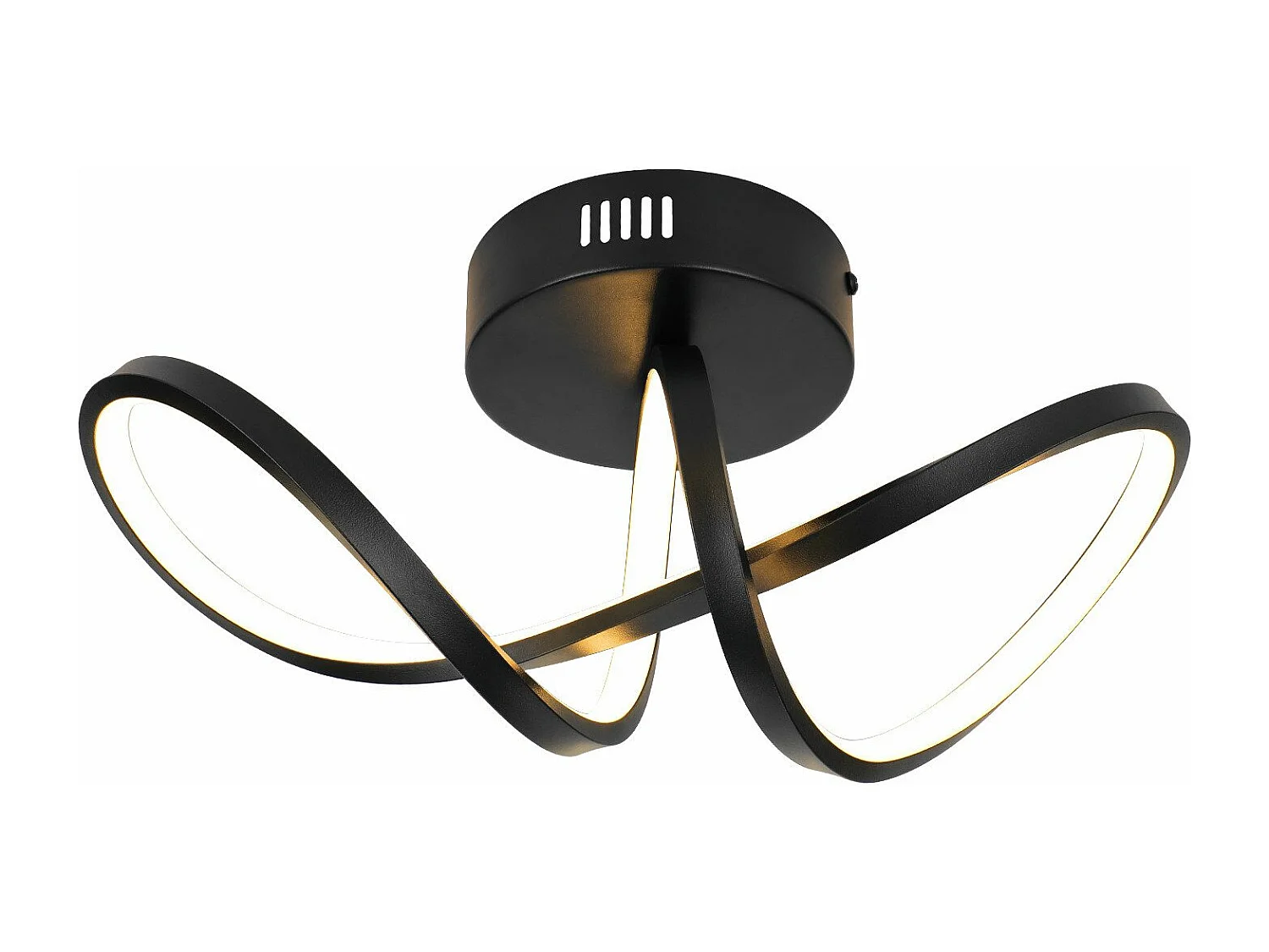 NETTLIFE Moderne Wohnzimmer LED Deckenleuchte Schwarz 12W Innen 3000K Warmweiß LED Fest integriert