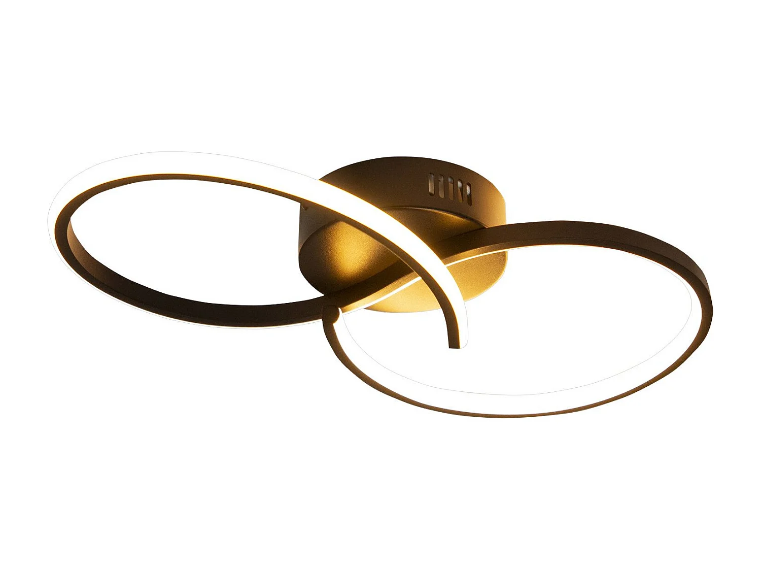 NETTLIFE Plafonnier LED salon moderne noir 12W intérieur 3000K LED blanc chaud